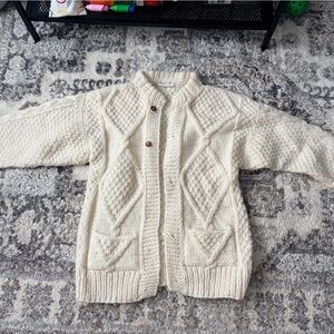 Cream 100% Wool Cardigan